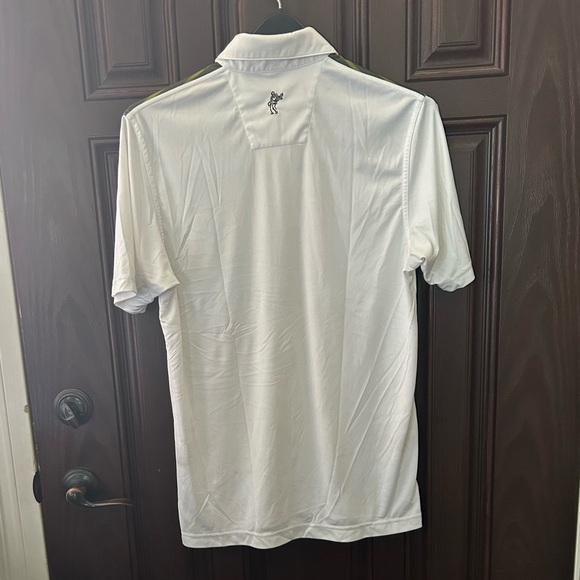 Ashworth Men’s Golf Polo In White/Army Green In Size Small⛳️ - Picture 3 of 3